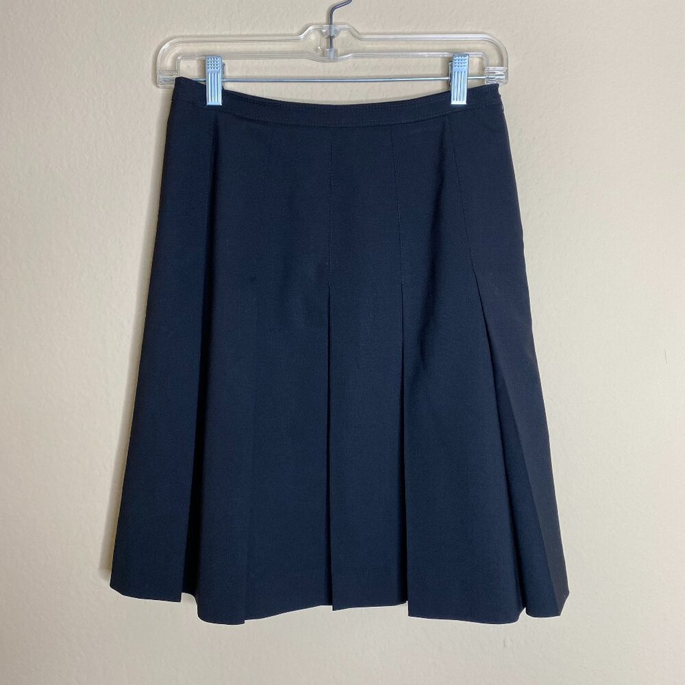Burberry London Pleated A-Line Skirt